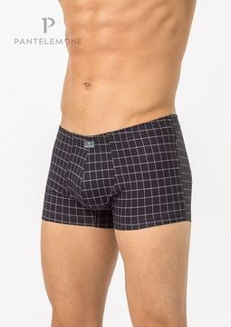 Трусы мужские боксеры Pantelemone PMH-1266, клетка черная бистр