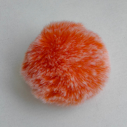 Помпон из искусственного меха "Мелированный рыжий" d=9 см