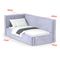 Кровать Bever ЛЕВАЯ 140 с подъемным механизмом - Nebby 017