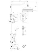 Смеситель для ванны и душа встраиваемый LEMARK BRAVA – LM4722G