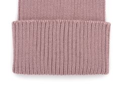 Шапка вязаная-резинка весенняя/осенняя КЭП(Пудра)