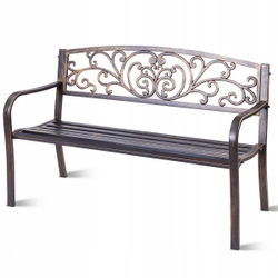 Стальная уличная скамья Версаль со спинкой, для сада, порошковое покрытие