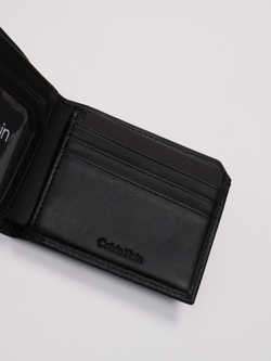 Кошелек Calvin Klein Saffiano Leather Slim Bifold Wallet Black - One Size