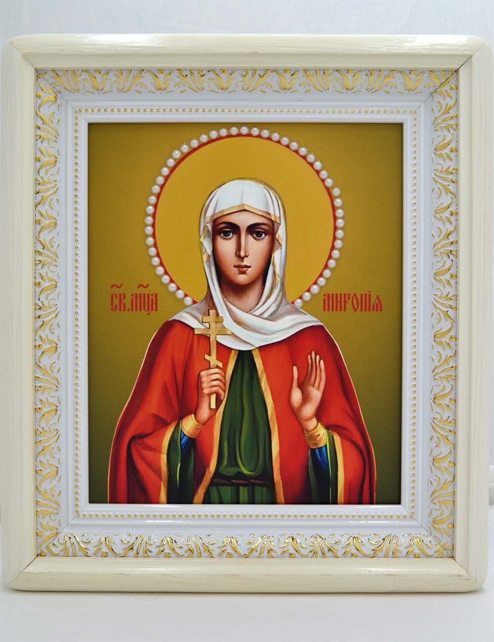 Икона святой Миропии Хиосской ручной работы.