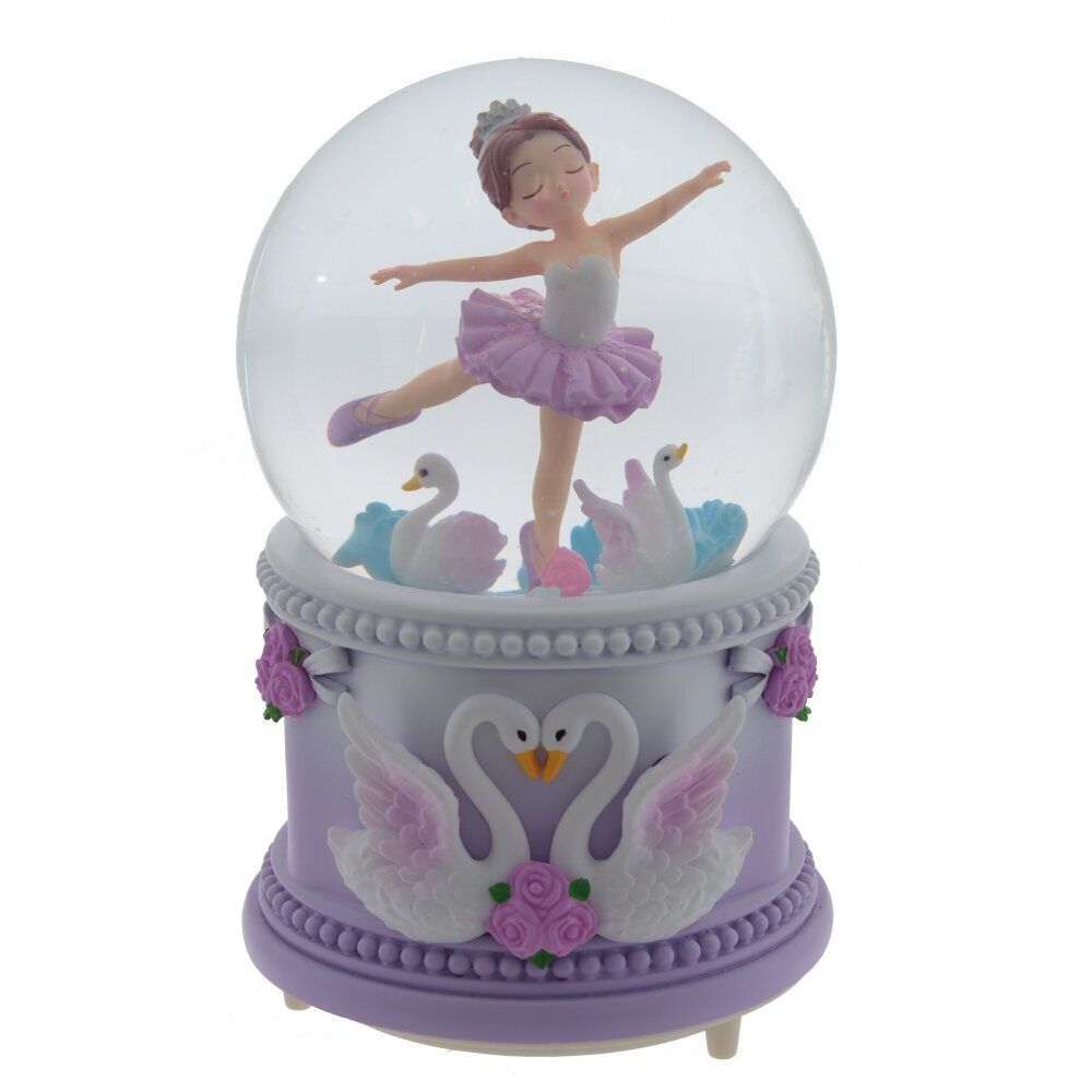 GAEM Фигурка декор "Балерина" в стекл шаре (муз, подсвет, вьюга, 3xAAA н/п), D10, L10 W10 H16 см
