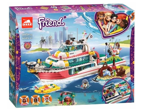 Конструктор «Катер для спасательных операций» 945 деталей, арт. 11373