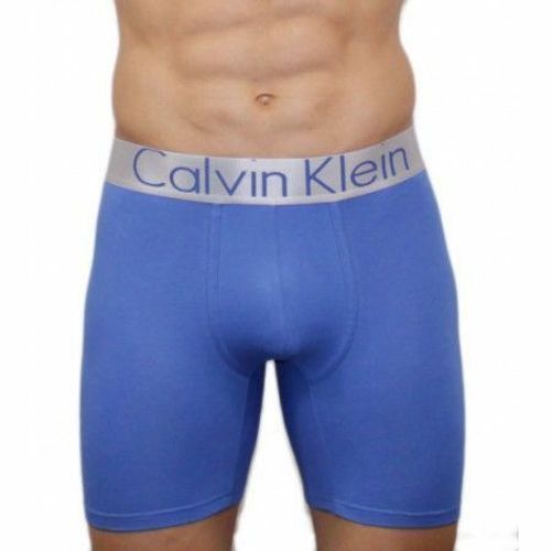 Мужские трусы боксеры голубые Calvin Klein Long Boxer