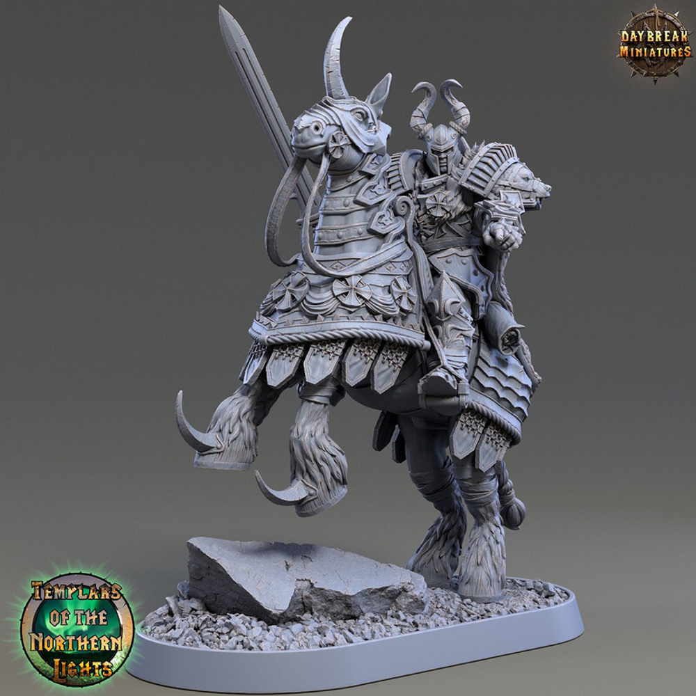 Человек Воин Паладин Варвар Файтер Рыцарь на коне миниатюра для dnd, днд, pathfinder, фентези, Настольная игра, НРИ, Варгейм, РПГ
