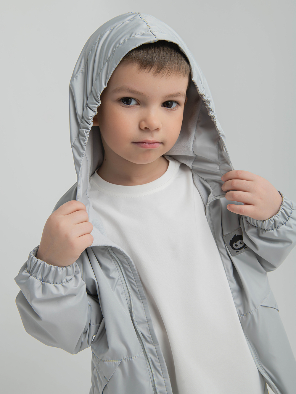 Куртка на флисовой подкладке "Жемчужно-серый"