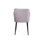 Стул с подлокотниками Robert, бархат светло-серый 26