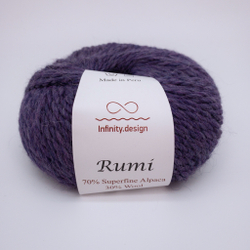 Пряжа INFINITY RUMI (70% альпака, 30%  мериноc) 0745 фиолетовый меланж