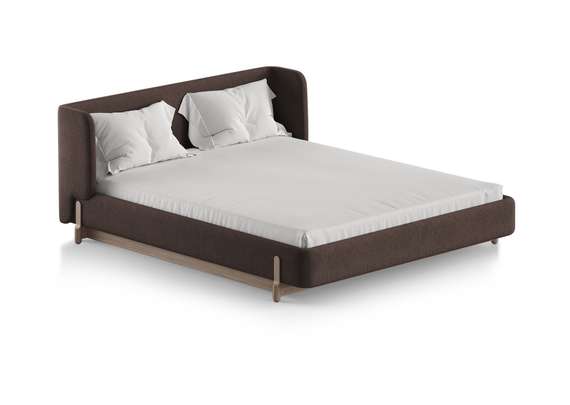 Кровать Basic спальное место 160*200 см (шоколад, твид)