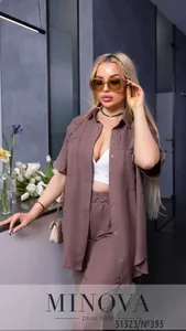 Костюм 395-кофейный Minova