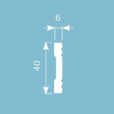 Молдинг 40х6х2000мм. Экополимер Cosca MX015