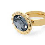 Кольцо Qudo TIVOLA UNICA big (G/P) Crystal silver night 60 687541