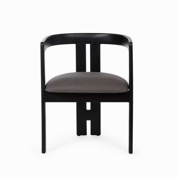 Стул Irma черный с серой обивкой