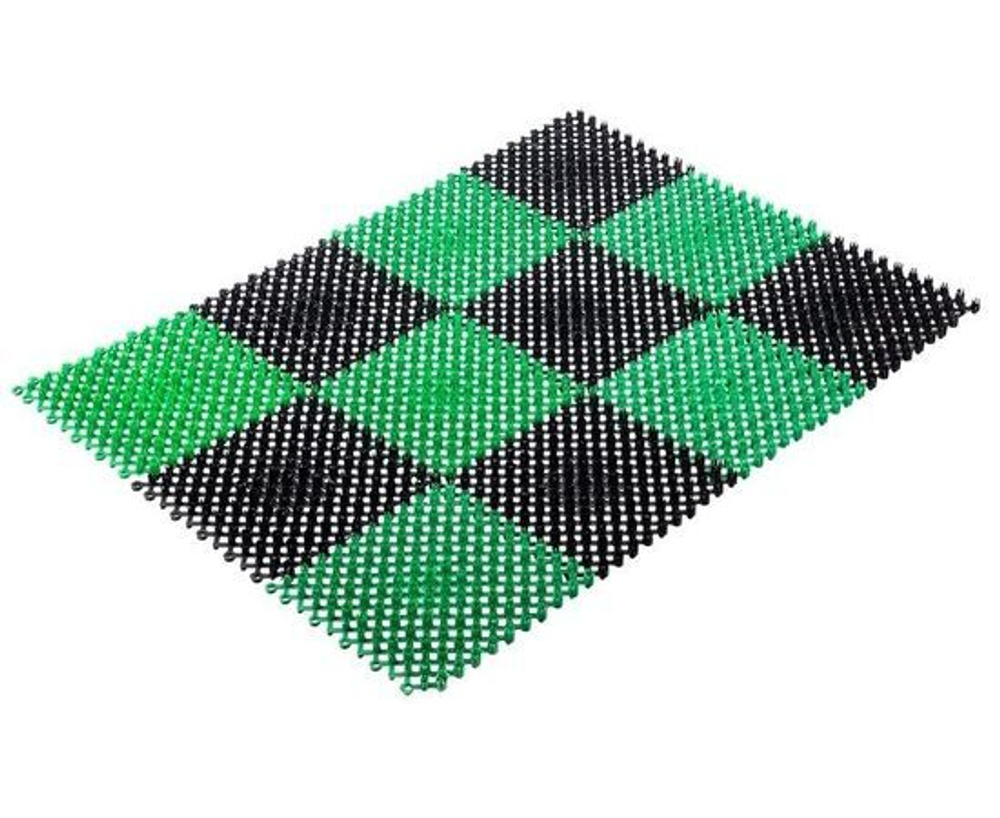 Коврик придверный Травка 42х56см высота ворса 1см черно-зеленый полиэтилен 23001 Vortex