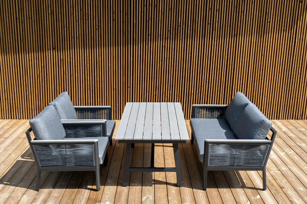 "Сан Ремо" комплект садовый для лаунж-зоны серый