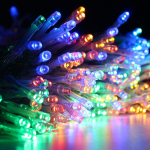 Светодиодная гирлянда "Нить" Праздничные Огни RGB 220в 5метров - 100LED, 200LED, 300LED, 400LED, 500LED