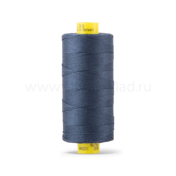 Нитка Gutermann Mara 30 (300 метров), 1 кат., для отстрочки | 537 т.серо-синий джинс