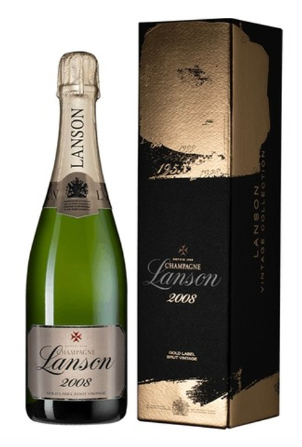 Шампанское Lanson Gold Label Brut Vintage gift box, 0,75 л.