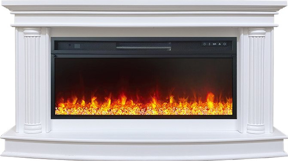 Каминокомплект Rome  - Белый с очагом Vision 42 LED