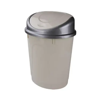 Контейнер для мусора 8л (овальный) (слоновая кость) (комплект 5 шт)