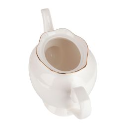 Чайник " " v=1300мл с золотой окантовкой (фарфор) (подарочная упаковка)