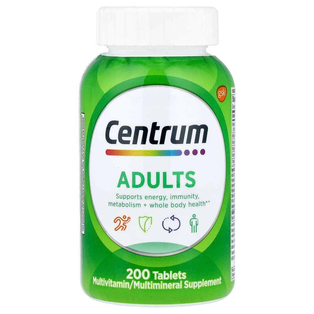 Centrum, мультивитамины для взрослых, 200 таблеток