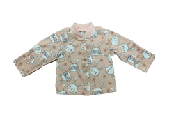 Кофточка длинный рукав их 100% хлопка (кулирка) на кнопках с антицарапками на рост 56 см