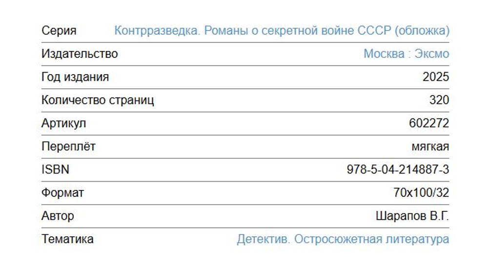 Тайные войны СССР: романы о советской контрразведке