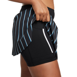 Теннисная юбка Nike Dri-Fit Club Skirt Regular Stripe Tennis Heritage W - black