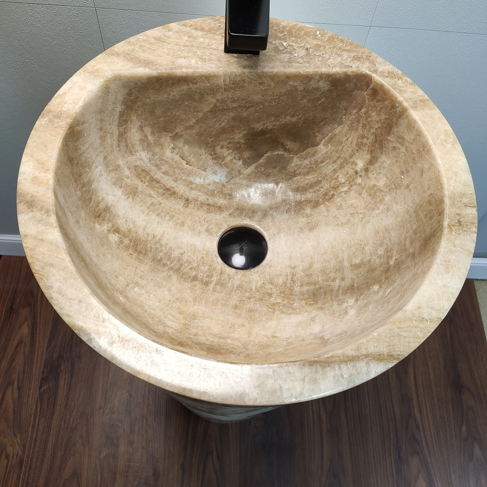 Раковина напольная из оникса Sunset ON-01352 (45*45*90 см)