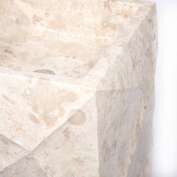 Раковина напольная из мрамора Square Acak Cream RN-01700 (50*50*90 см)