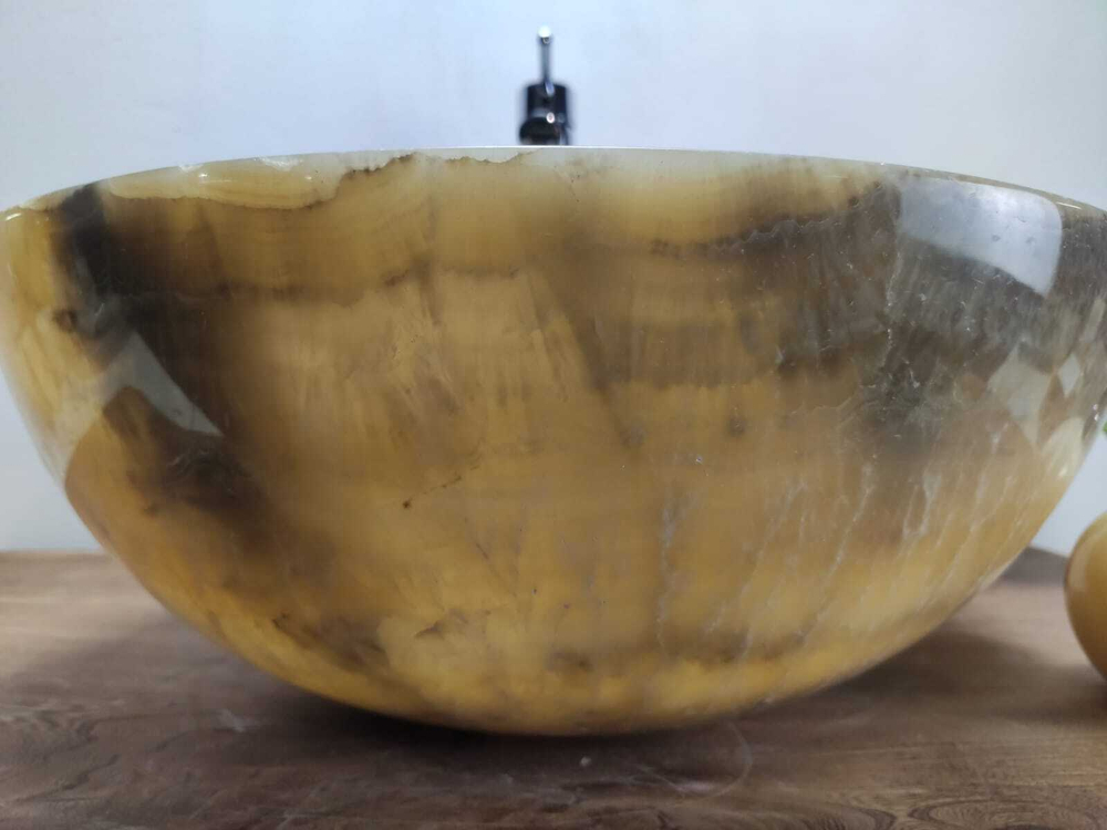 Раковина из оникса Bowl Grey Medium TinLip BO-61032 45*45*17