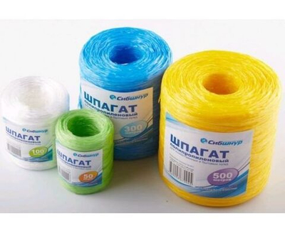 Шпагат полипропилен плоский, 50м, 1100 текс , белый, Сибшнур