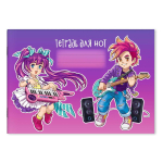 Тетрадь для нот А5 16л. на скобе "Дуэт мультяшек" (Феникс+)