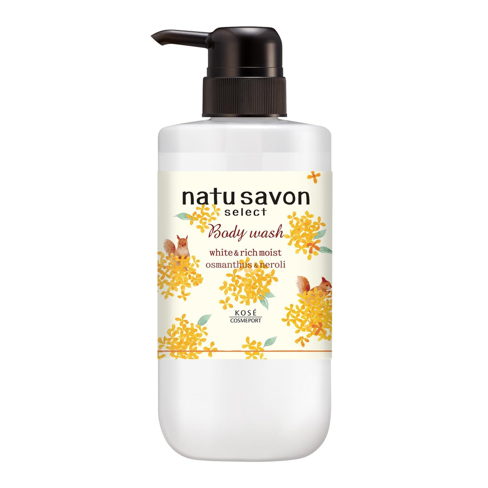 KOSE Cosmeport Softymo Natu Savon Select Body Wash Гель для душа с ароматом османтуса и нероли, 500 мл