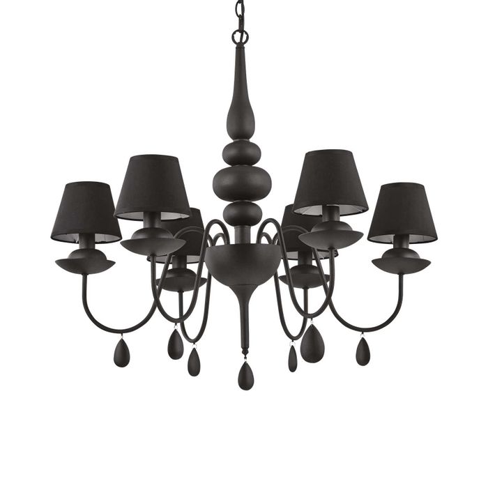 Потолочный светильник Ideal Lux BLANCHE SP6 NERO 111872