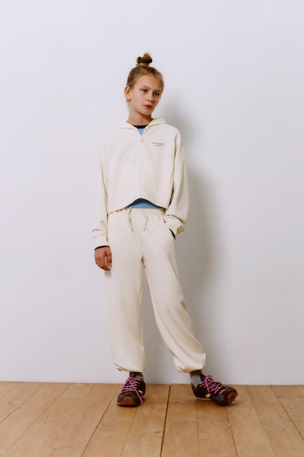 ZARA ХУДИ С НАДПИСЬЮ, ЭКРЮ