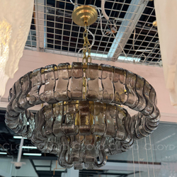 Люстра Cloyd NAMASTE C9 / Ø60 см - латунь - дымчат.стекло (арт.11687)