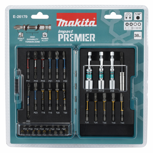 Набор бит Impact Premier 38 штук Makita E-26179
