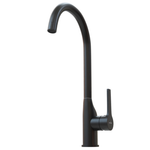 Смеситель для кухни 35k MIXLINE ML23-032 "Round Black" высокий излив боковая руска