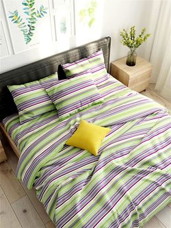 Постельное белье Сказка "Аромат сирени" евро Наволочка 50х70 см 2 шт Простынь на резинке 180х200 см Пододеяльник 200х215 см, перкаль