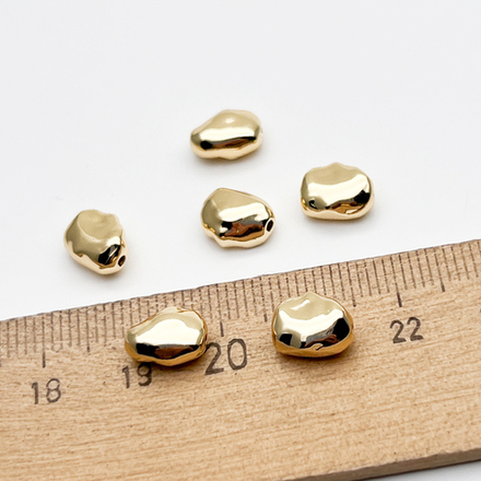 Бусина, цвет золото, размер 9*7 мм, цена за 1 шт