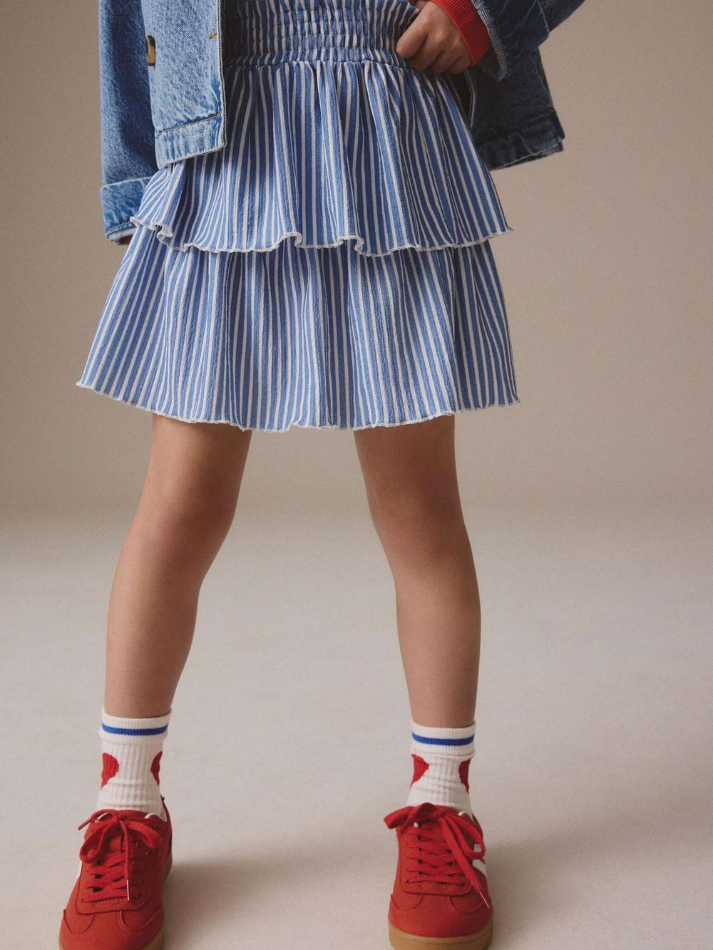 Юбка для девочки Next AY3-437, Синий, Белый