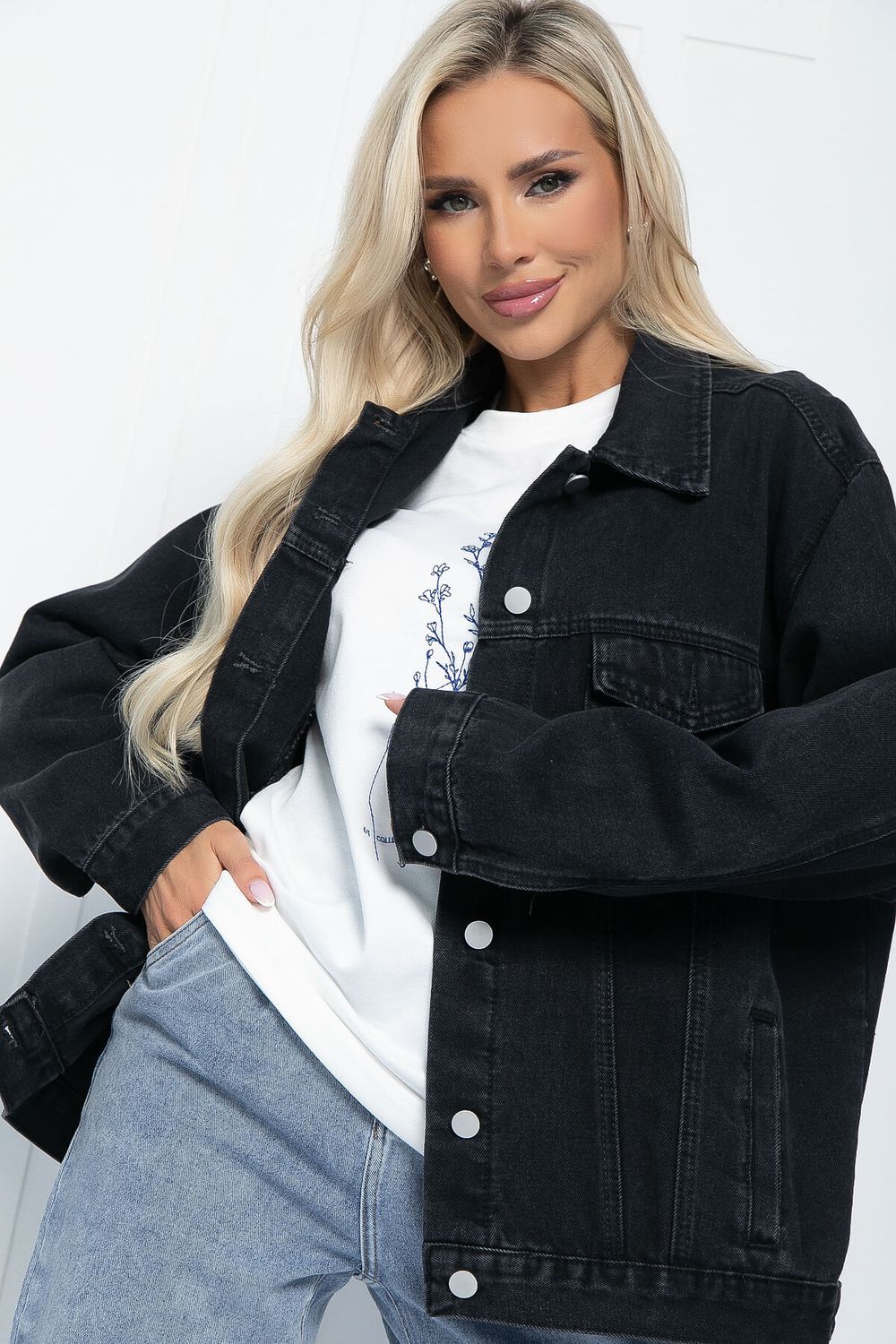 Жакет джинсовый Оклахома (черный) Б11268 LT Collection