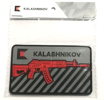 Патч на одежду АК12; Красный-серый; EN; 90х46мм