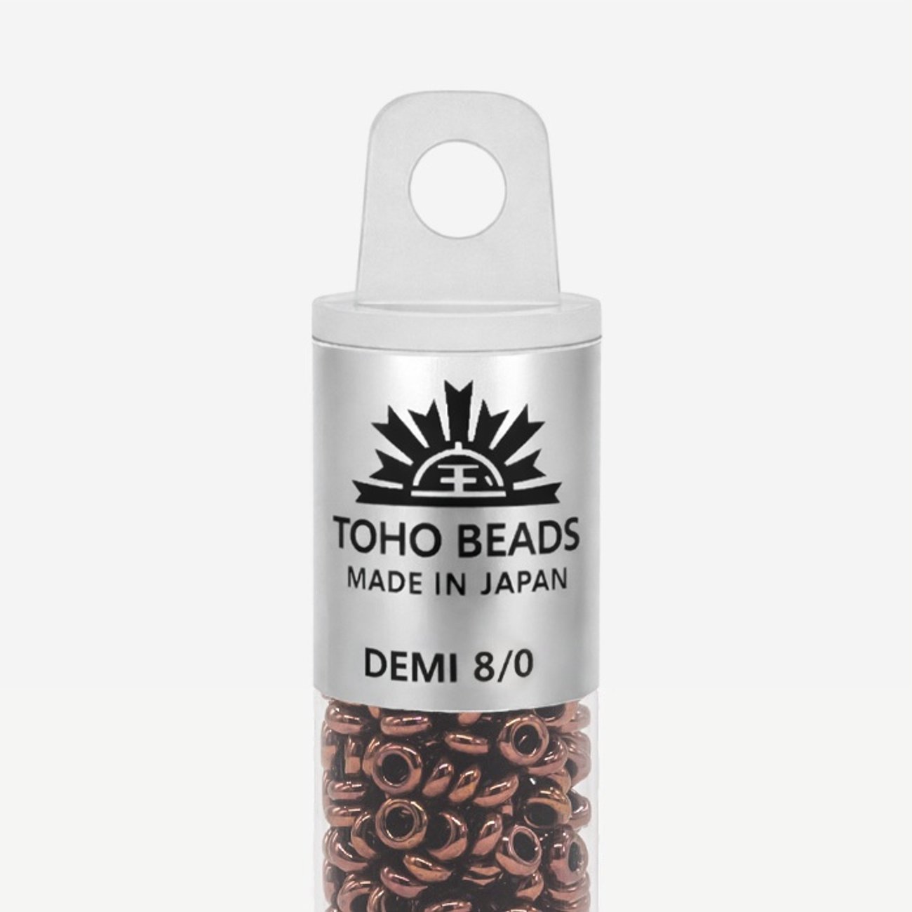 Японский бисер TOHO Demi 8/0 (№222), металлизированный, непрозрачный глянцевый