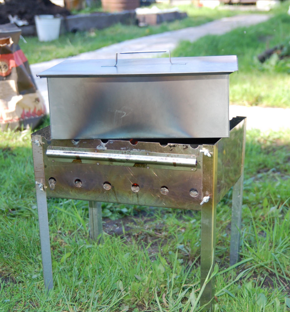 Коптильня двухъярусная 42х27х17,5см.-0,5мм. Кедр плюс